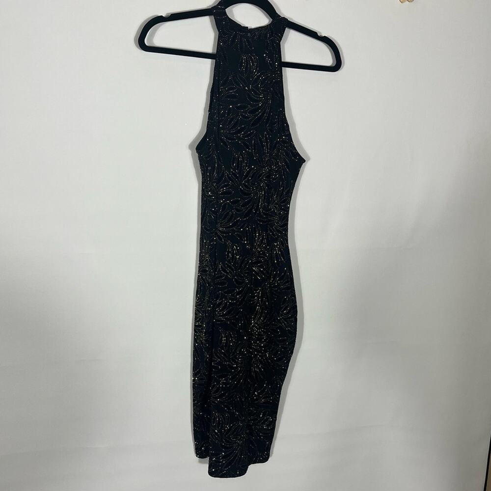 Privy Black And Gold Glitter‎ Dress Size Medium